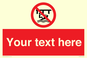 Custom Do not use watercraft in the vicinity of piers